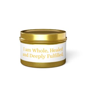 Therapeutic Tin Candles – Mindfulness Gift, Home Decor, Aromatherapy, Self-Care, Eco-Friendly